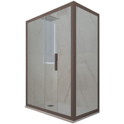 Box doccia 80x120 1 anta scorrevole h 200 Chocolate Deco Duo