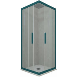 Forte - Box doccia 70x90 angolare scorrevole Verde Night Watch h 200 Kolors