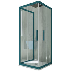 Box doccia scorrevole 3 lati 75x75x75 cm Verde Night Watch Kolors Trio