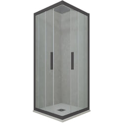 Forte - Box doccia 90x110 angolare scorrevole Antracite h 200 Kolors
