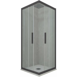 Forte - Box doccia 75x100 angolare scorrevole Antracite h 200 Kolors