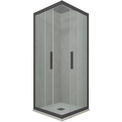 Forte - Box doccia 75x90 angolare scorrevole Antracite h 200 Kolors