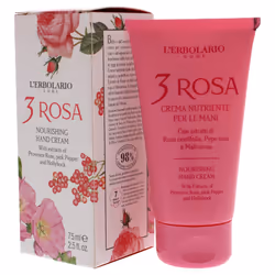 L'Erbolario 3 Rosa Crema Nutriente per le Mani 75ml
