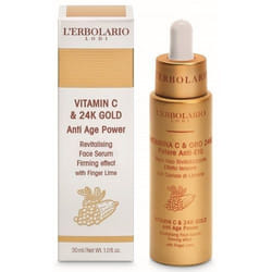 L'Erbolario Siero viso antietà alla VITAMINA C e ORO 24K 30 ml