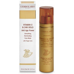L'Erbolario Maschera viso anti-età alla VITAMINA C e ORO 24K 50 ml