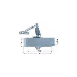 Codice: LF-0960007 Marca: ASSA ABLOY. Corpo monoblocco ghisa - Custodia ABS Braccetto acciaio con arresto Regolazione velocit ...