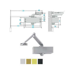 Assa Abloy - Chiudiporta Aerodinamico 500 Nero Me0502 Mab