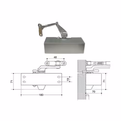 Codice: LF-161 Marca: ASSA ABLOY. Corpo monoblocco ghisa - Custodia ABS Braccetto acciaio con arresto Regolazione velocita ch ...