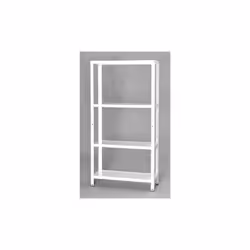 Da 4 ripiani colore bianco; Fissaggio ad incastro; Realizzato in metallo resistente.  Kit scaffale 4 ripiani 75x30x145 cm Da  ...