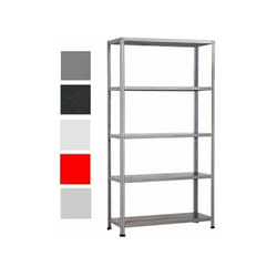 Grima - Scaffale 5 Ripiani 100x40x185 Portata 80kg a Ripiano Grigio