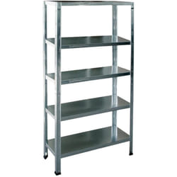 Grima - scaffale metallico in kit zincato con 5 ripiani e portata totale 325 kg, 100x40x185 cm