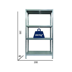 Grima - scaffale metallo 4 ripiani