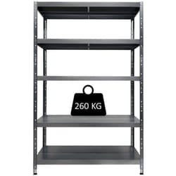Grima - scaffale in metallo 'maciste' ad incastro con 5 piani, 120x50x195 cm portata 260 kg