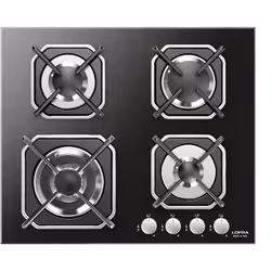 Lofra HGN6G0, Nero, Da incasso, 60 cm, Gas, 4 Fornello(i), 4 Fornello(i)