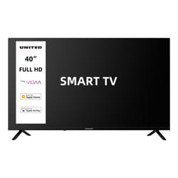 United SMART TV 40" FULL HD, Sistema operativo VIDAA, Triplo tuner DVBT2/C/S2 HEVC MAIN10, Dolby Audio, Parental Control