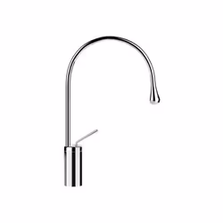 Gessi Goccia 1x miscelatore monocomando per lavabo versione alta con raggio di erogazione 125 mm tubi di collegamento 3/8 sen ...