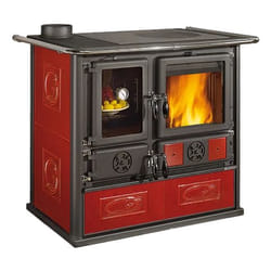 La Nordica Rosa Sinistra Reverse Interno Caminetto freestanding A legna Bordeaux