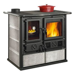 La Nordica Rosa Sinistra Reverse Interno Caminetto freestanding A legna Colore della pietra