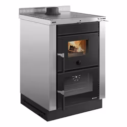 La Nordica Vicenza EVO VST, Caminetto freestanding, Chiuso, A legna, Acciaio inox, Interno, Orizzontale