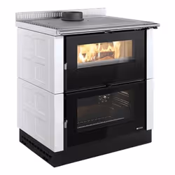 La Nordica Verona XXL VST Maiolica, Caminetto freestanding, Chiuso, A legna, Bianco, Interno, Orizzontale