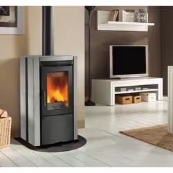 La Nordica Ester BII, Libera installazione, Nero, Grigio, Ghisa, Pietra, CE, A legna, 215 m³