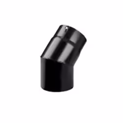 SAVE Fumisteria Plus NNO1404, Gomito per canna fumaria, Nero, Porcellana, Acciaio, 45°, 14 cm, 1,2 mm