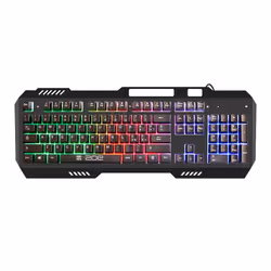 Xtreme 34642, Cablato, USB, Interruttore a chiave a membrana, QWERTY, LED RGB, Nero