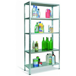 Kit Scaffali ad Incastro Zincato Aste Spezzate cm. 100X40X186 H
