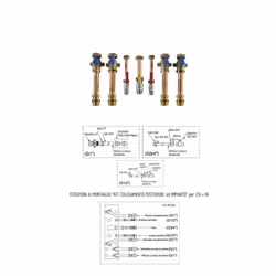 Kit collegamento inferiore impianto per sistemi ibridi ad incasso 7217125, compatibile con CSI IN Idro/Split. Kit collegament ...