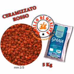Quarzo rosso 5KG Materiale da fondo per acquari d'acqua dolce Sciacquare bene prima dell'uso Sacchetto da kg.5 2-3 mm circa C ...