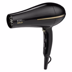 GA.MA Phon Bora Ion Gold: Griglia rivestita in olio d'argan, capelli idratati e morbidi, 2200 W, Motore Dc Ultraleggero, 6 combinazioni di temperatura e velocità, colpo d'aria fredda, inclusi 1 bocchetta e 1 diffusore