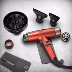 GA.MA Phon iQ Lite: leggero 316 grammi, ultracompatto, 1500 W, Tecnologia agli Ioni e Ossigeno Attivo, Motore Brushless a lunga durata, Effetto Anti Crespo, Sei combinazioni di temperatura e velocità, Pulsante Aria Fredda, Silenzioso, Accessori esclusivi - Vista aggiuntiva 6