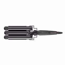 GA.MA Triferro Salon Curl Gama, ideale per realizzare ricci impeccabili su capelli lunghi e folti, 3 tubi da 25 mm, tubo extra-lungo da 170 mm, Tecnologia Silk Chrome, Riscaldamento veloce, Rivestimento Nano Silver, Temperatura regolabile da 130 a 210°C, Display LED, Cavo Lungo 3 metri, Funzione Auto Spegnimento dopo 60 minuti - Vista aggiuntiva 5