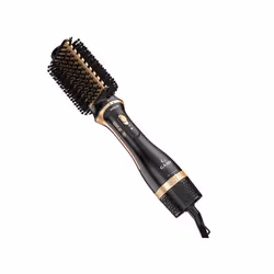 GA.MA Multistyler Gold Ion: è lo strumento multifunzione che rivoluziona la tua routine di styling. Include due accessori intercambiabili: la spazzola a doppia testa con setole miste, e l'asciugacapelli, perfetto per preparare la chioma prima dello styling. Dotato di 2 velocità, 3 impostazioni di temperatura e una potenza di 1200W. - Vista aggiuntiva 2