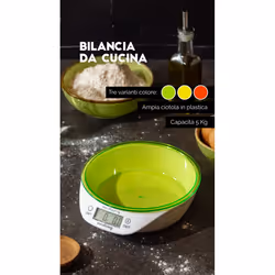 Bilancia Digitale Da Cucina Con Ciotola Col. Giallo Innoliving INN-133Y - Vista aggiuntiva 4