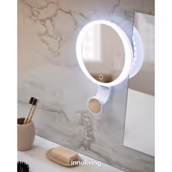 Specchio Luminoso 1X-10X Con Ventose Ricaricabile Innoliving INN-806