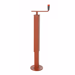 Servotimone Simol con manovella superiore di colore rosso. Questo modello ha un'altezza massima di 710 mm e può supportare fi ...