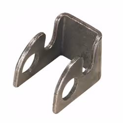 Supporto forato stretto per cerniera, diametro Ø 23 mm, con la base 60x53 mm.