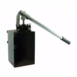 Pompa a mano doppio effetto da 25cc con deviatore di flusso e serbatoio da 5 litri, attacco da 3/8" con leva.