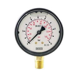 AMA - Manometro Con Glicerina 63 Mm - 0/25 Bar Per Macchine Pneumatiche