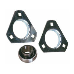 AMA - Supporto a flangia triangolare in lamiera stampata sbpft 204 con cuscinetto ø 20mm