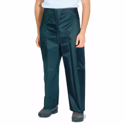 Pantaloni protettivi realizzati in materiale ultraresistente e di facile lavaggio.