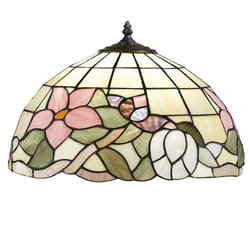 Paralume Tiffany Vetro Decorato Multicolor d. 40Cm