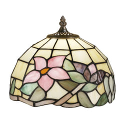 Paralume Tiffany In Vetro Decorato Multicolor d. 25Cm