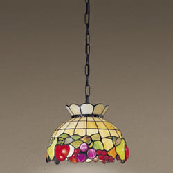 Perenz - Sospensione Tiffany Vetro Multicolor Fantasia 1 Luce E27