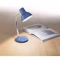 Collezione PLAY PICCOLA E SIMPATICA Lampada da tavolo Flex in metallo blu, è un'opzione versatile ed elegante per la tua casa ...