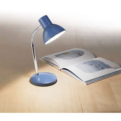 Perenz - Lampada Da Scrivania Moderna Play Metallo Cromo Blu 1 Luce E14