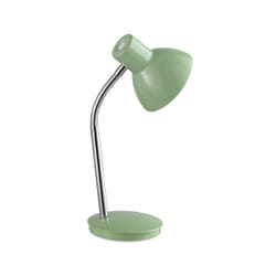 Lampada Da Scrivania Moderna Play Metallo Cromo Verde 1 Luce E14