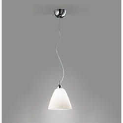 Perenz - Sospensione Contemporanea Dome Metallo Cromo Vetro Bianco 1 Luce E27