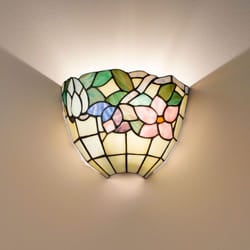 Perenz - Applique Tiffany Vetro Multicolor Scuro 1 Luce E27